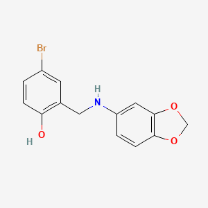 2-[(1,3-Benzodioxol-5-ylamino)methyl]-4-bromophenol