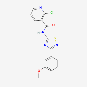 molecular formula C15H11ClN4O2S B2468654 2-chloro-N-[3-(3-methoxyphenyl)-1,2,4-thiadiazol-5-yl]pyridine-3-carboxamide CAS No. 2094702-75-5