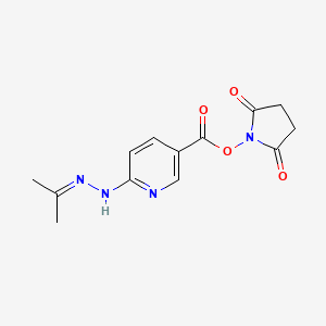 molecular formula C13H14N4O4 B2468663 2,5-Dioxopyrrolidin-1-yl 6-(2-(propan-2-ylidene)hydrazinyl)nicotinate CAS No. 362522-50-7