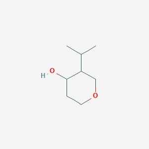 molecular formula C8H16O2 B2468673 3-(丙-2-基)氧杂环-4-醇 CAS No. 1693563-55-1