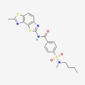 4-[butyl(methyl)sulfamoyl]-N-(7-methyl-[1,3]thiazolo[5,4-e][1,3]benzothiazol-2-yl)benzamide