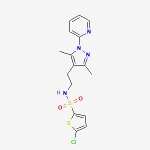 5-chloro-N-(2-(3,5-dimethyl-1-(pyridin-2-yl)-1H-pyrazol-4-yl)ethyl)thiophene-2-sulfonamide