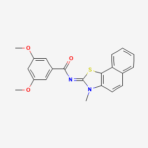 3,5-dimethoxy-N-(3-methylbenzo[g][1,3]benzothiazol-2-ylidene)benzamide