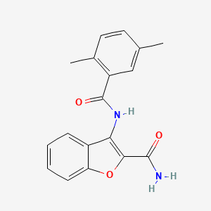 molecular formula C18H16N2O3 B2468689 3-(2,5-Dimethylbenzamido)benzofuran-2-carboxamide CAS No. 888411-69-6