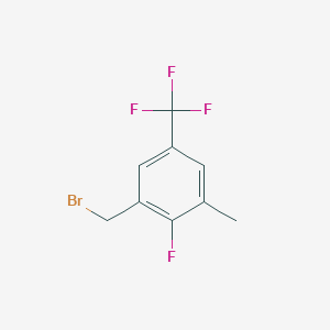 molecular formula C9H7BrF4 B2468690 2-Fluoro-3-methyl-5-(trifluoromethyl)benzyl bromide CAS No. 2091670-09-4