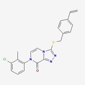 7-(3-chloro-2-methylphenyl)-3-((4-vinylbenzyl)thio)-[1,2,4]triazolo[4,3-a]pyrazin-8(7H)-one