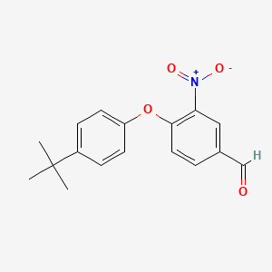 molecular formula C17H17NO4 B2468701 4-(4-叔丁基苯氧基)-3-硝基苯甲醛 CAS No. 726151-45-7