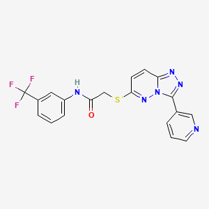 2-((3-(pyridin-3-yl)-[1,2,4]triazolo[4,3-b]pyridazin-6-yl)thio)-N-(3-(trifluoromethyl)phenyl)acetamide