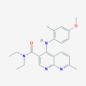 N,N-diethyl-4-((4-methoxy-2-methylphenyl)amino)-7-methyl-1,8-naphthyridine-3-carboxamide