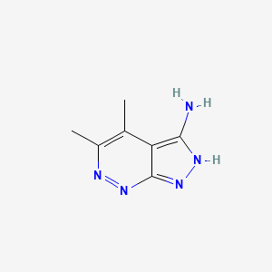 molecular formula C7H9N5 B2468730 4,5-dimethyl-2H-pyrazolo[3,4-c]pyridazin-3-amine CAS No. 120641-16-9