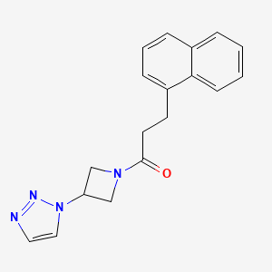 molecular formula C18H18N4O B2468735 1-(3-(1H-1,2,3-triazol-1-yl)azetidin-1-yl)-3-(naphthalen-1-yl)propan-1-one CAS No. 2034522-55-7