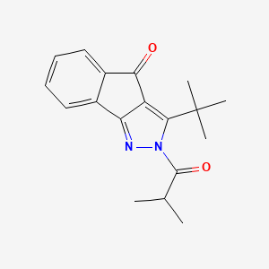 molecular formula C18H20N2O2 B2468736 3-(Tert-butyl)-2-(2-methylpropanoyl)indeno[3,2-C]pyrazol-4-one CAS No. 1024183-78-5