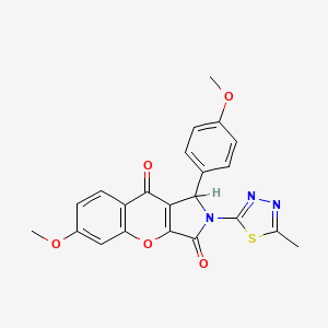 6-Methoxy-1-(4-methoxyphenyl)-2-(5-methyl-1,3,4-thiadiazol-2-yl)-1,2-dihydrochromeno[2,3-c]pyrrole-3,9-dione