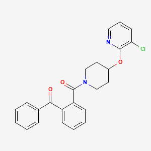 molecular formula C24H21ClN2O3 B2468741 (2-苯甲酰基苯基)(4-((3-氯吡啶-2-基)氧基)哌啶-1-基)甲酮 CAS No. 1448051-58-8