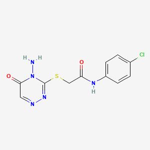 2-((4-amino-5-oxo-4,5-dihydro-1,2,4-triazin-3-yl)thio)-N-(4-chlorophenyl)acetamide