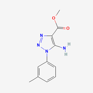 molecular formula C11H12N4O2 B2468746 methyl 5-amino-1-(3-methylphenyl)-1H-1,2,3-triazole-4-carboxylate CAS No. 883291-38-1