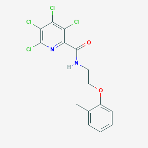 3,4,5,6-tetrachloro-N-[2-(2-methylphenoxy)ethyl]pyridine-2-carboxamide