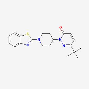 molecular formula C20H24N4OS B2468762 2-[1-(1,3-Benzothiazol-2-yl)piperidin-4-yl]-6-tert-butylpyridazin-3-one CAS No. 2380040-64-0
