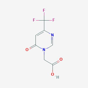 molecular formula C7H5F3N2O3 B2468767 2-(6-氧代-4-(三氟甲基)嘧啶-1(6H)-基)乙酸 CAS No. 1708178-78-2