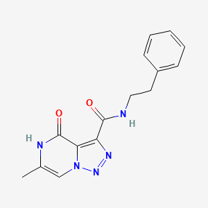 6-methyl-4-oxo-N-phenethyl-4,5-dihydro[1,2,3]triazolo[1,5-a]pyrazine-3-carboxamide