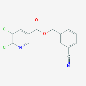 molecular formula C14H8Cl2N2O2 B2468775 (3-Cyanophenyl)methyl 5,6-Dichloropyridin-3-carboxylat CAS No. 878212-91-0