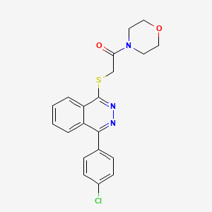 2-((4-(4-Chlorophenyl)phthalazin-1-yl)thio)-1-morpholinoethanone