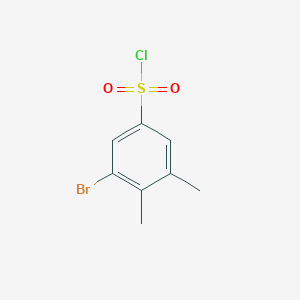 molecular formula C8H8BrClO2S B2468785 3-Bromo-4,5-dimethylbenzene-1-sulfonyl chloride CAS No. 1251925-22-0