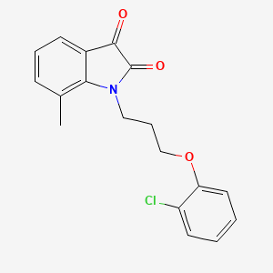 molecular formula C18H16ClNO3 B2468789 1-[3-(2-Chloro-phenoxy)-propyl]-7-methyl-1H-indole-2,3-dione CAS No. 620932-24-3