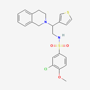 3-chloro-N-(2-(3,4-dihydroisoquinolin-2(1H)-yl)-2-(thiophen-3-yl)ethyl)-4-methoxybenzenesulfonamide