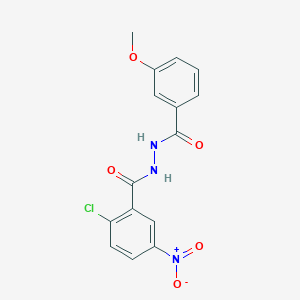 molecular formula C15H12ClN3O5 B2468796 2-chloro-N'-(3-methoxybenzoyl)-5-nitrobenzohydrazide CAS No. 243644-31-7