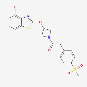 1-(3-((4-Fluorobenzo[d]thiazol-2-yl)oxy)azetidin-1-yl)-2-(4-(methylsulfonyl)phenyl)ethanone