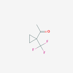 molecular formula C6H7F3O B2468807 1-[1-(Trifluoromethyl)cyclopropyl]ethanone CAS No. 1935220-46-4