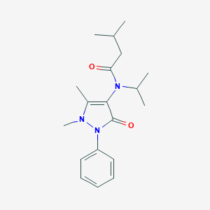 molecular formula C19H27N3O2 B246885 N-(1,5-dimethyl-3-oxo-2-phenyl-2,3-dihydro-1H-pyrazol-4-yl)-N-isopropyl-3-methylbutanamide 