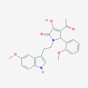 molecular formula C24H24N2O5 B246887 4-acetyl-3-hydroxy-1-[2-(5-methoxy-1H-indol-3-yl)ethyl]-5-(2-methoxyphenyl)-1,5-dihydro-2H-pyrrol-2-one 