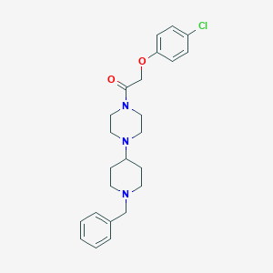 molecular formula C24H30ClN3O2 B246889 1-[4-(1-Benzylpiperidin-4-yl)piperazin-1-yl]-2-(4-chlorophenoxy)ethanone 