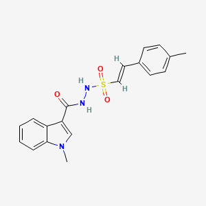 molecular formula C19H19N3O3S B2468899 1-甲基-N'-[(E)-2-(4-甲基苯基)乙烯基]磺酰基吲哚-3-碳酰肼 CAS No. 1259233-66-3
