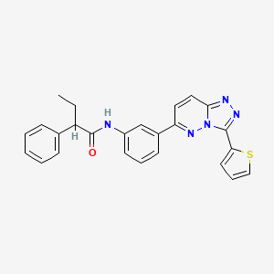 molecular formula C25H21N5OS B2468903 2-phenyl-N-(3-(3-(thiophen-2-yl)-[1,2,4]triazolo[4,3-b]pyridazin-6-yl)phenyl)butanamide CAS No. 891125-08-9