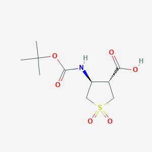 (3R,4S)-4-[(2-Methylpropan-2-yl)oxycarbonylamino]-1,1-dioxothiolane-3-carboxylic acid
