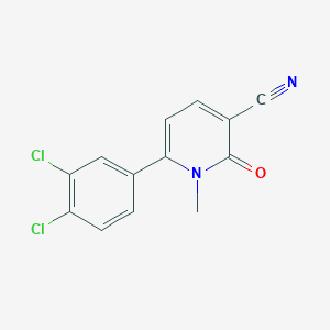 molecular formula C13H8Cl2N2O B2468932 6-(3,4-Dichlorophenyl)-1-methyl-2-oxo-1,2-dihydro-3-pyridinecarbonitrile CAS No. 252059-63-5