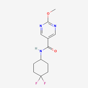 molecular formula C12H15F2N3O2 B2468937 N-(4,4-二氟环己基)-2-甲氧基嘧啶-5-甲酰胺 CAS No. 2034462-12-7