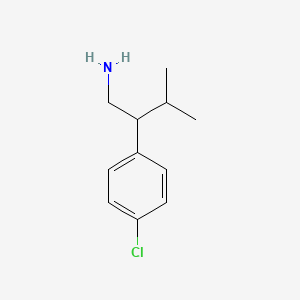 molecular formula C11H16ClN B2468947 2-(4-Chlorophenyl)-3-methylbutan-1-amine CAS No. 95349-14-7