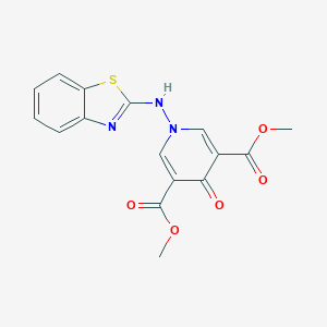 molecular formula C16H13N3O5S B246895 Dimethyl 1-(1,3-benzothiazol-2-ylamino)-4-oxo-1,4-dihydropyridine-3,5-dicarboxylate 