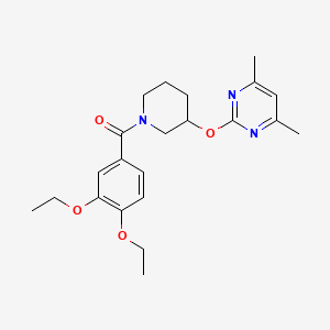 (3,4-Diethoxyphenyl)(3-((4,6-dimethylpyrimidin-2-yl)oxy)piperidin-1-yl)methanone