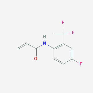 molecular formula C11H10F3NO B2468957 N-[2-(1,1-Difluoroethyl)-4-fluorophenyl]prop-2-enamide CAS No. 2361645-85-2