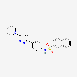 N-(4-(6-(piperidin-1-yl)pyridazin-3-yl)phenyl)naphthalene-2-sulfonamide