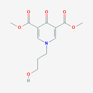 molecular formula C12H15NO6 B246896 Dimethyl 1-(3-hydroxypropyl)-4-oxo-1,4-dihydropyridine-3,5-dicarboxylate 