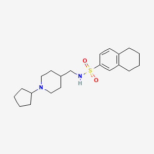 N-((1-cyclopentylpiperidin-4-yl)methyl)-5,6,7,8-tetrahydronaphthalene-2-sulfonamide