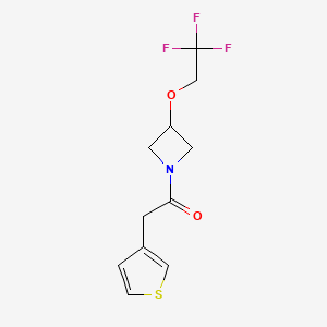 2-(Thiophen-3-yl)-1-(3-(2,2,2-trifluoroethoxy)azetidin-1-yl)ethanone