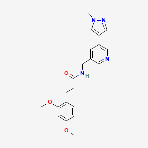 3-(2,4-dimethoxyphenyl)-N-((5-(1-methyl-1H-pyrazol-4-yl)pyridin-3-yl)methyl)propanamide