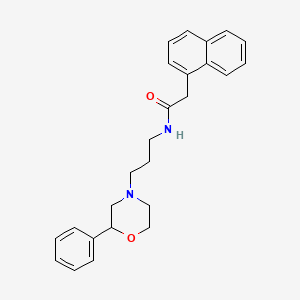 2-(naphthalen-1-yl)-N-(3-(2-phenylmorpholino)propyl)acetamide